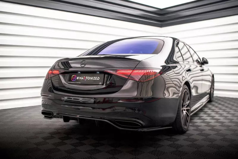 Maxton Design Heckspoiler 3D für Mercedes-Benz S AMG-Line W223 Hochglanz schwarz – Ansicht 2