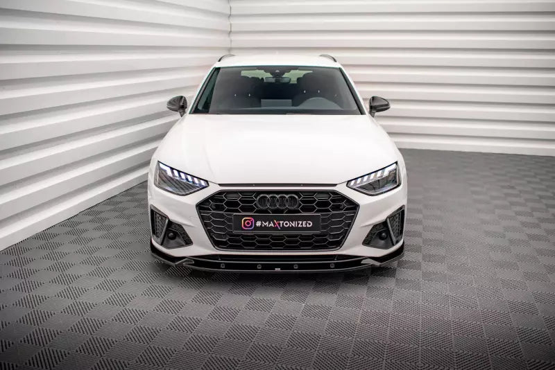 Maxton Design Frontlippe V.1 für Audi A4 S-Line / S4 B9 Facelift Hochglanz schwarz – Ansicht 2