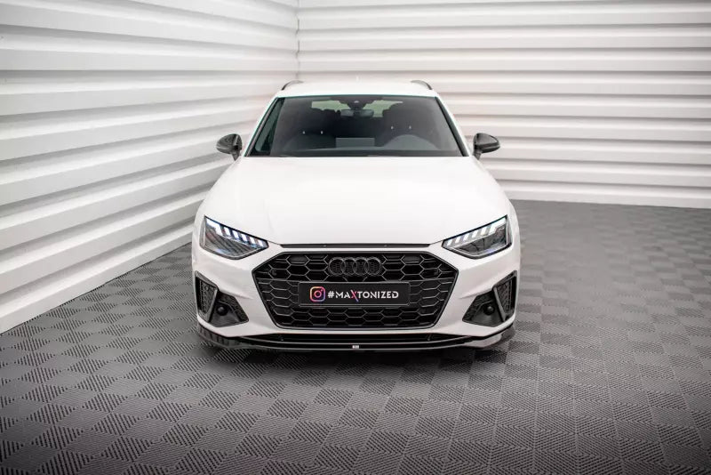 Maxton Design Frontlippe V.2 für Audi A4 S-Line / S4 B9 Facelift Hochglanz schwarz – Ansicht 2
