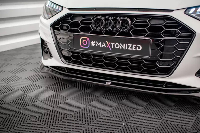 Maxton Design Frontlippe V.2 für Audi A4 S-Line / S4 B9 Facelift Hochglanz schwarz – Ansicht 3