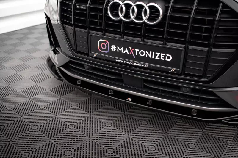 Maxton Design Frontlippe V.1 für Audi Q3 S-Line F3 Hochglanz schwarz – Ansicht 3