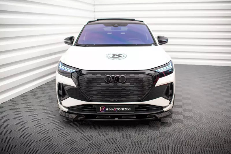 Maxton Design Frontlippe V.1 für Audi Q4 e-tron Sportback Mk1 Hochglanz schwarz – Ansicht 3