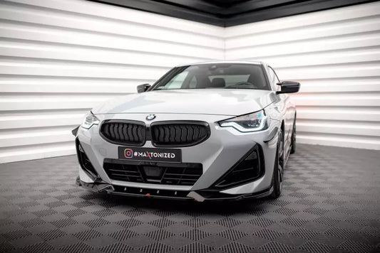 Maxton Design Frontlippe V.2 für BMW 2 Coupe M-Paket / M240i G42 Hochglanz schwarz – Ansicht 1