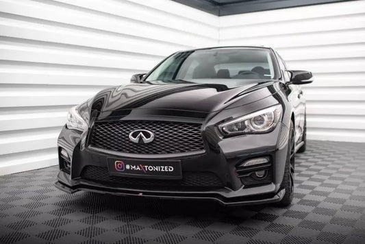 Maxton Design Frontlippe V.1 für Infiniti Q50 S Mk1 Hochglanz schwarz – Ansicht 1