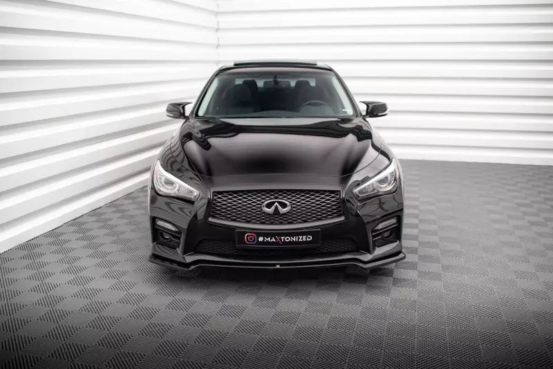 Maxton Design Frontlippe V.1 für Infiniti Q50 S Mk1 Hochglanz schwarz – Ansicht 2