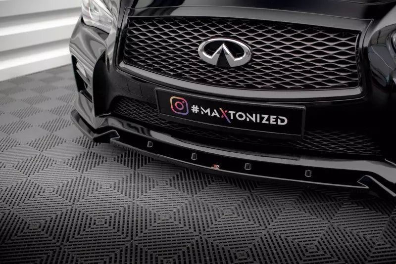 Maxton Design Frontlippe V.2 für Infiniti Q50 S Mk1 Hochglanz schwarz – Ansicht 3