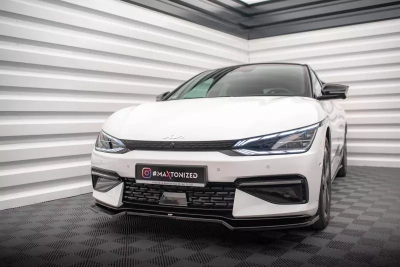 Maxton Design Frontlippe V.1 für Kia EV6 GT-Line Mk1 Hochglanz schwarz – Ansicht 1