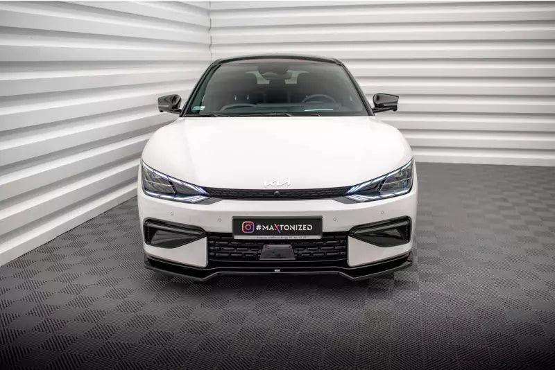 Maxton Design Frontlippe V.1 für Kia EV6 GT-Line Mk1 Hochglanz schwarz – Ansicht 2