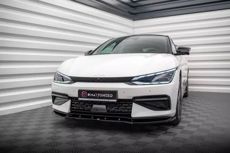 Maxton Design Frontlippe V.2 für Kia EV6 GT-Line Mk1 Hochglanz schwarz – Ansicht 1