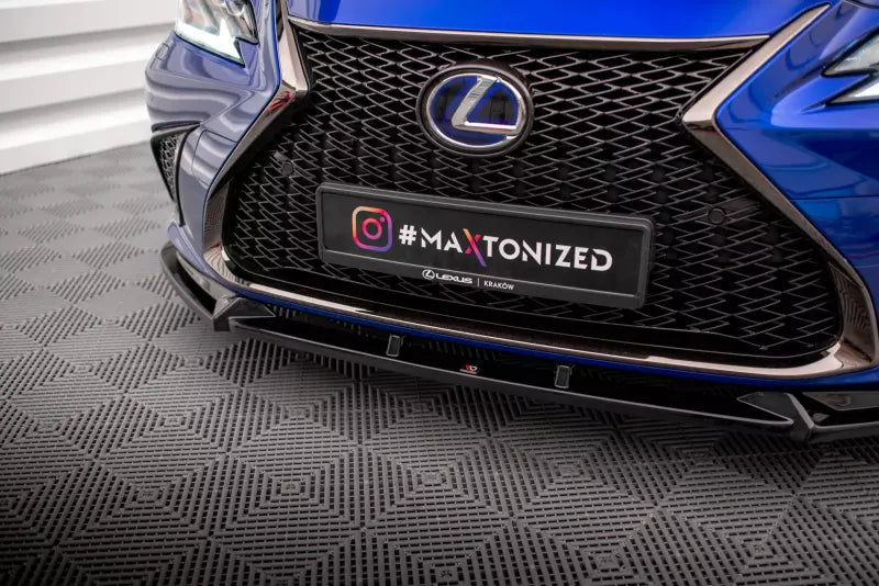 Maxton Design Frontlippe V.2 für Lexus ES F Sport Mk7 Hochglanz schwarz – Ansicht 3