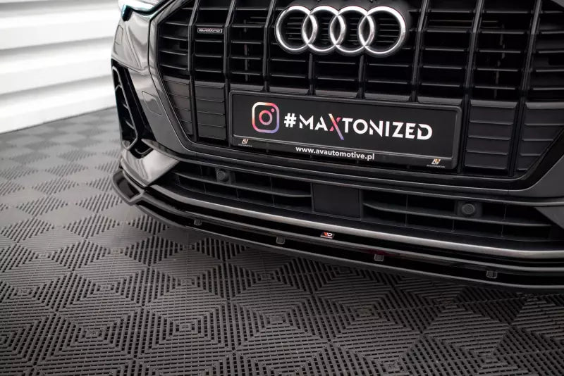 Maxton Design Frontlippe V.2 für Audi Q3 S-Line F3 Hochglanz schwarz – Ansicht 2