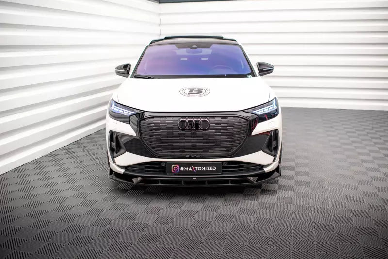 Maxton Design Frontlippe V.2 für Audi Q4 e-tron Sportback Mk1 Hochglanz schwarz – Ansicht 2