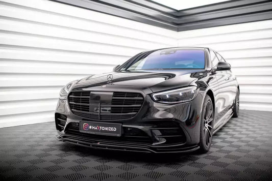 Maxton Design Frontlippe für Mercedes-Benz S AMG-Line W223 Hochglanz schwarz – Ansicht 1