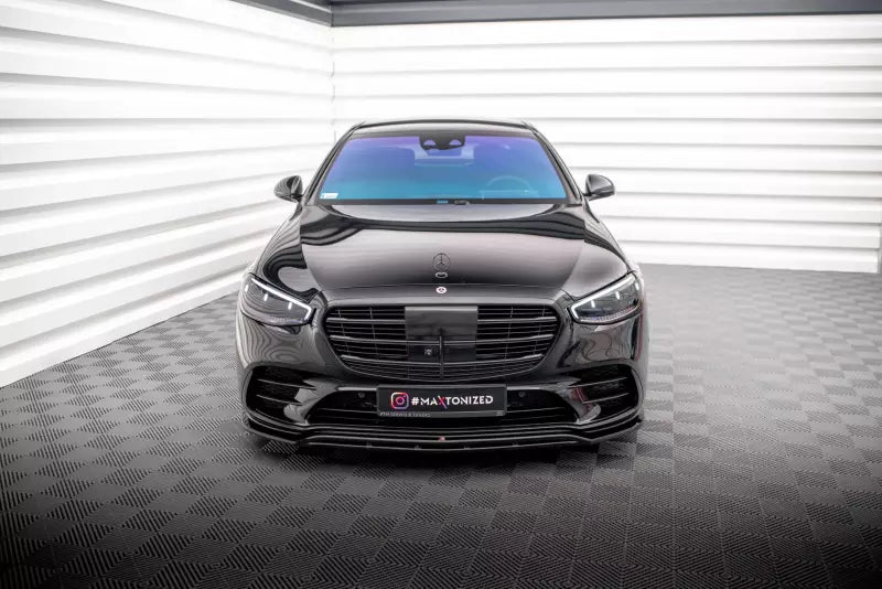 Maxton Design Frontlippe für Mercedes-Benz S AMG-Line W223 Hochglanz schwarz – Ansicht 2