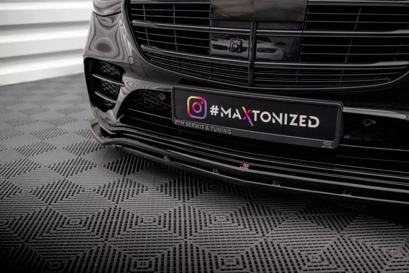 Maxton Design Frontlippe für Mercedes-Benz S AMG-Line W223 Hochglanz schwarz – Ansicht 3