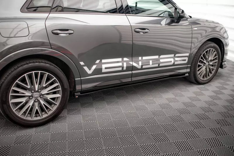 Maxton Design Seitenschweller (Paar) für Audi Q3 S-Line F3 Hochglanz schwarz – Ansicht 2