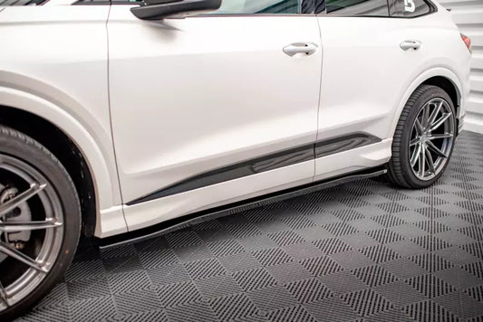 Maxton Design Seitenschweller (Paar) für Audi Q4 e-tron Sportback Mk1 Hochglanz schwarz – Ansicht 1