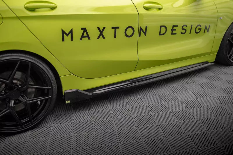 Maxton Design Seitenschweller (Paar) V.5 für BMW 1er F40 M-Paket/ M135i Hochglanz schwarz – Ansicht 2