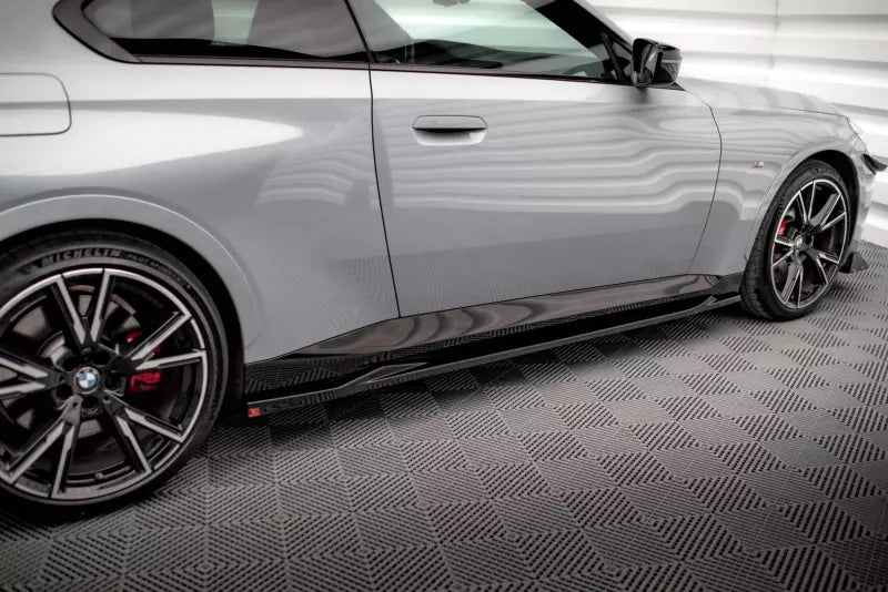 Maxton Design Seitenschweller (Paar) V.2 für BMW 2 Coupe M-Paket / M240i G42 Hochglanz schwarz – Ansicht 3