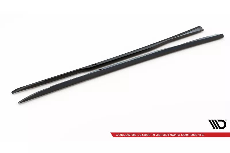 Maxton Design Seitenschweller (Paar) für Infiniti Q50 S Mk1 Hochglanz schwarz – Ansicht 4