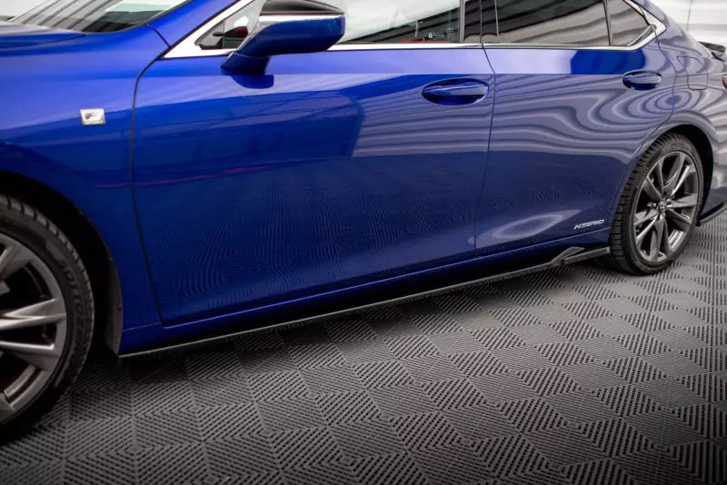 Maxton Design Seitenschweller (Paar) für Lexus ES F Sport Mk7 Hochglanz schwarz – Ansicht 1