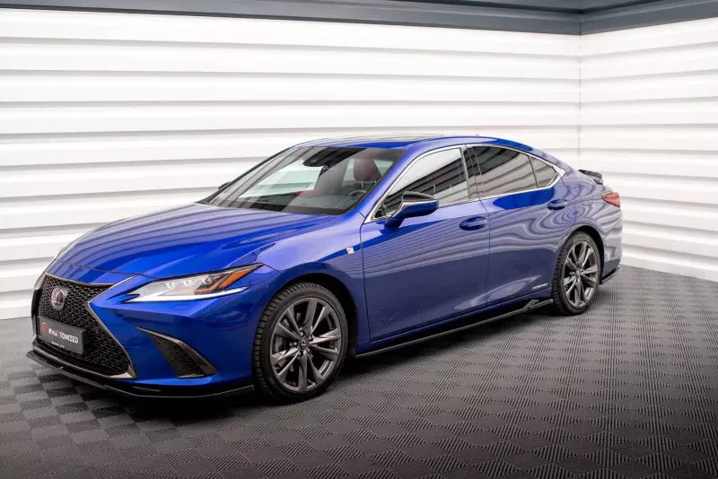 Maxton Design Seitenschweller (Paar) für Lexus ES F Sport Mk7 Hochglanz schwarz – Ansicht 3