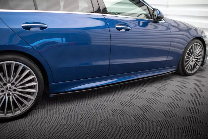 Maxton Design Seitenschweller (Paar) für Mercedes-Benz C AMG-Line W206 Hochglanz schwarz – Ansicht 2