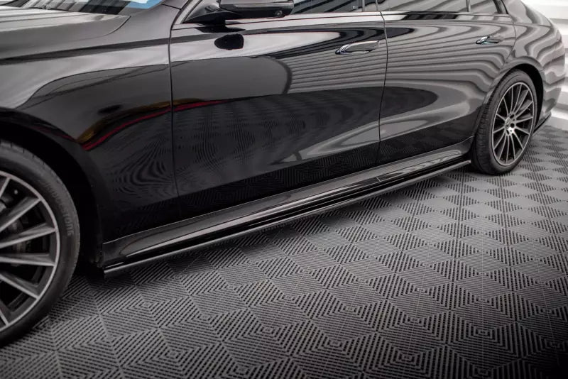 Maxton Design Seitenschweller (Paar) für Mercedes-Benz S Long AMG-Line V223 Hochglanz schwarz – Ansicht 1