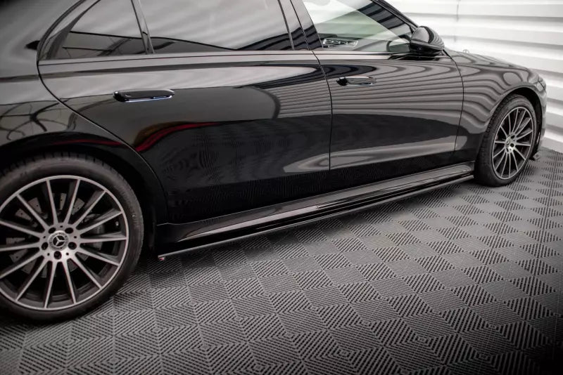 Maxton Design Seitenschweller (Paar) für Mercedes-Benz S Long AMG-Line V223 Hochglanz schwarz – Ansicht 2