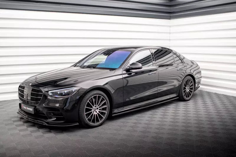 Maxton Design Seitenschweller (Paar) für Mercedes-Benz S Long AMG-Line V223 Hochglanz schwarz – Ansicht 3