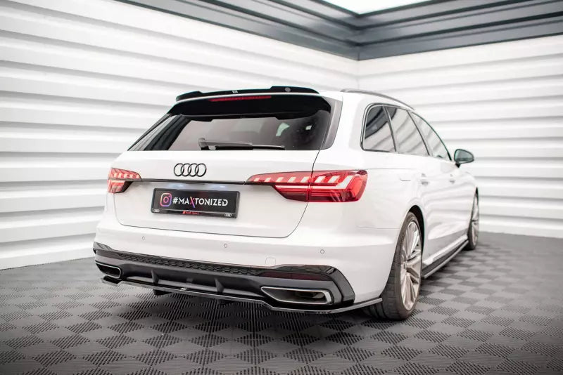 Maxton Design Heckdiffusor DTM Look für Audi A4 S-Line B9 Facelift Hochglanz schwarz – Ansicht 1