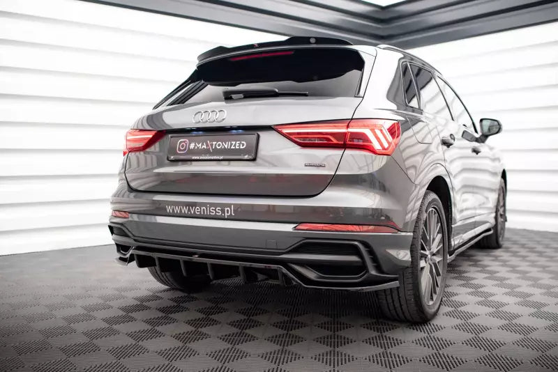 Maxton Design Heckdiffusor DTM Look fürAudi Q3 S-Line F3 Hochglanz schwarz – Ansicht 3