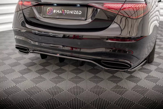 Maxton Design Heckdiffusor DTM Look fürMercedes-Benz S AMG-Line W223 Hochglanz schwarz – Ansicht 1