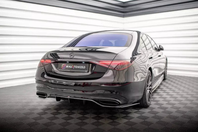 Maxton Design Heckdiffusor DTM Look fürMercedes-Benz S AMG-Line W223 Hochglanz schwarz – Ansicht 4