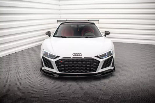 Maxton Design Frontlippe V.3 mit Flaps für Audi R8 Mk2 Facelift Hochglanz schwarz – Ansicht 1
