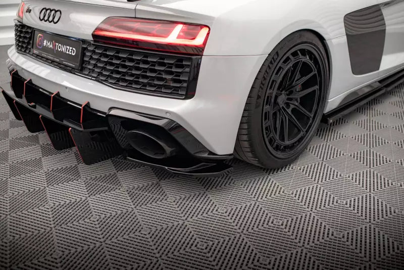 Maxton Design Diffusor Flaps für Audi R8 Mk2 Facelift Hochglanz schwarz – Ansicht 1