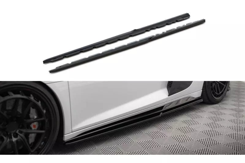 Maxton Design Seitenschweller (Paar) V.2 für Audi R8 Mk2 Facelift Hochglanz schwarz – Ansicht 2