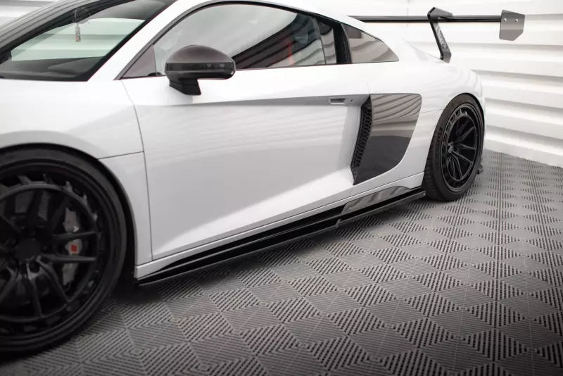 Maxton Design Seitenschweller (Paar) V.2 für Audi R8 Mk2 Facelift Hochglanz schwarz – Ansicht 3