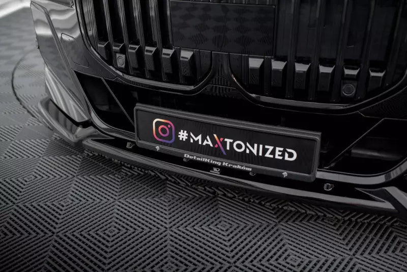 Maxton Design Frontlippe V.2 für BMW 7 M-Paket / M760e G70 Hochglanz schwarz – Ansicht 3
