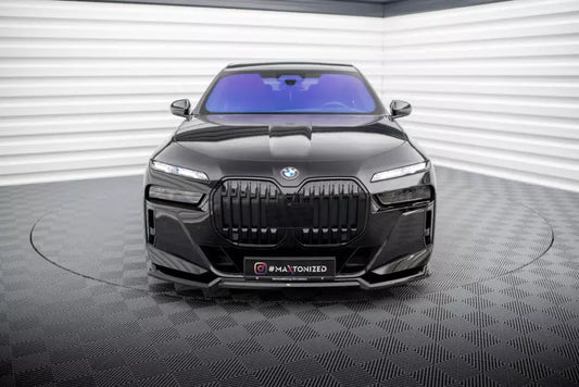 Maxton Design Frontlippe V.3 für BMW 7 M-Paket / M760e G70 Hochglanz schwarz – Ansicht 1