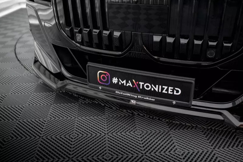 Maxton Design Frontlippe V.3 für BMW 7 M-Paket / M760e G70 Hochglanz schwarz – Ansicht 3