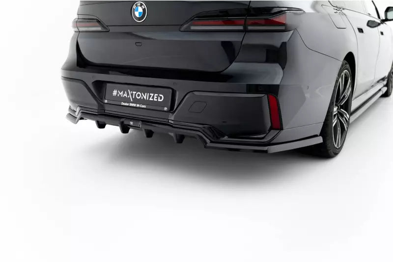 Maxton Design Heckdiffusor DTM Look für BMW 7 M-Paket G70 Hochglanz schwarz – Ansicht 1