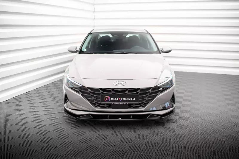 Maxton Design Frontlippe für Hyundai Elantra Mk7 Hochglanz schwarz – Ansicht 2