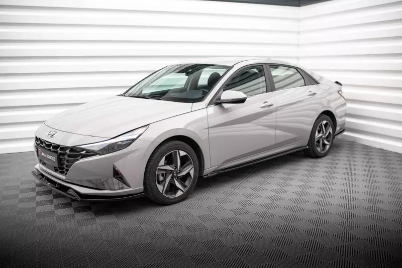 Maxton Design Seitenschweller (Paar) für Hyundai Elantra Mk7 Hochglanz schwarz – Ansicht 2
