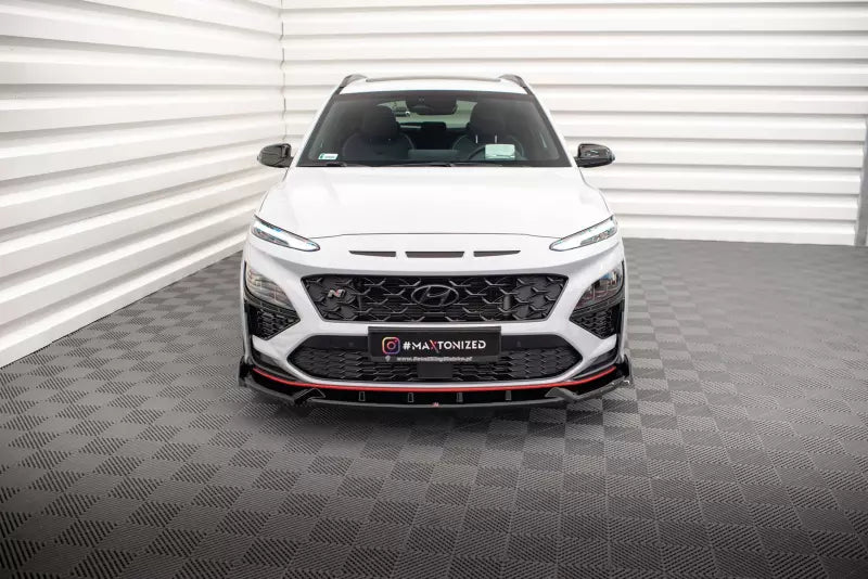 Maxton Design Frontlippe V.1 für Hyundai Kona N Mk1 Hochglanz schwarz – Ansicht 2