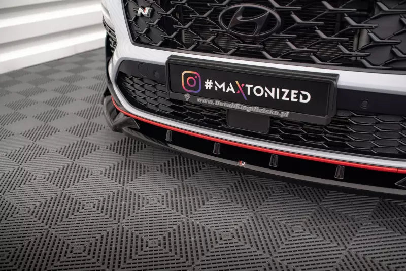 Maxton Design Frontlippe V.1 für Hyundai Kona N Mk1 Hochglanz schwarz – Ansicht 3