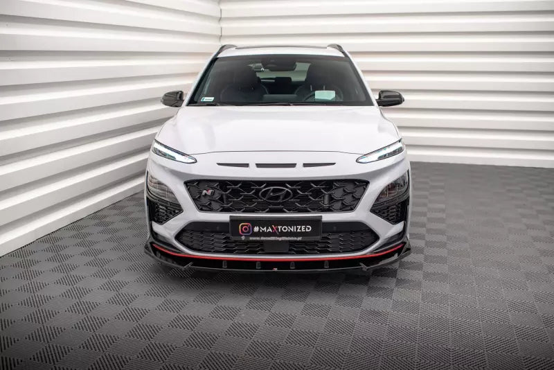 Maxton Design Frontlippe V.2 für Hyundai Kona N Mk1 Hochglanz schwarz – Ansicht 2