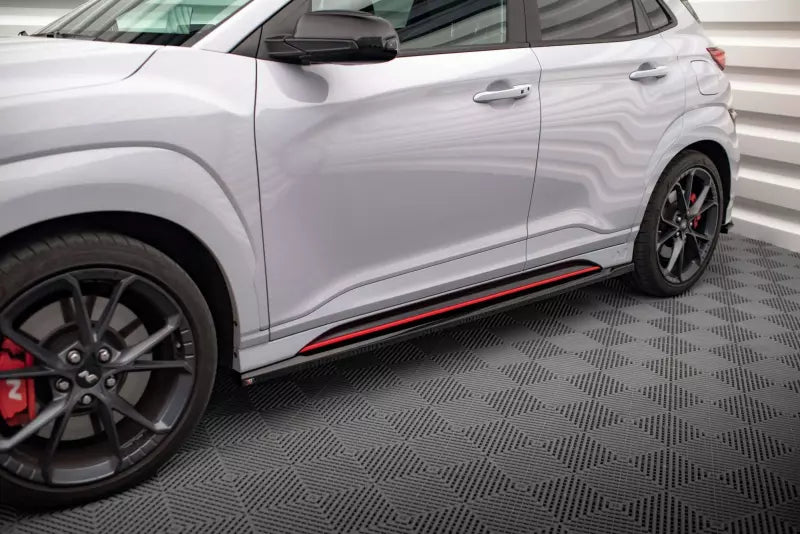 Maxton Design Seitenschweller (Paar) für Hyundai Kona N Mk1 Hochglanz schwarz – Ansicht 1