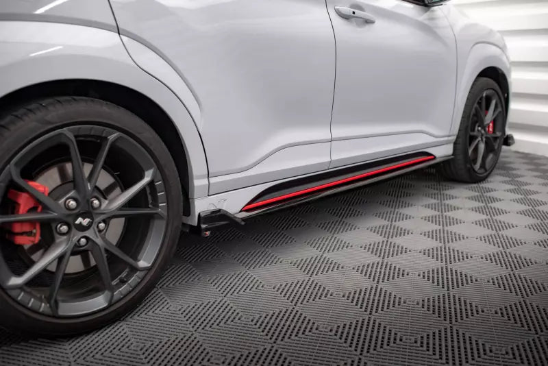 Maxton Design Seitenschweller (Paar) V.2 für Hyundai Kona N Mk1 Hochglanz schwarz – Ansicht 3