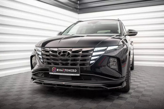 Maxton Design Frontlippe V.2 für Hyundai Tucson Mk4 Hochglanz schwarz – Ansicht 1